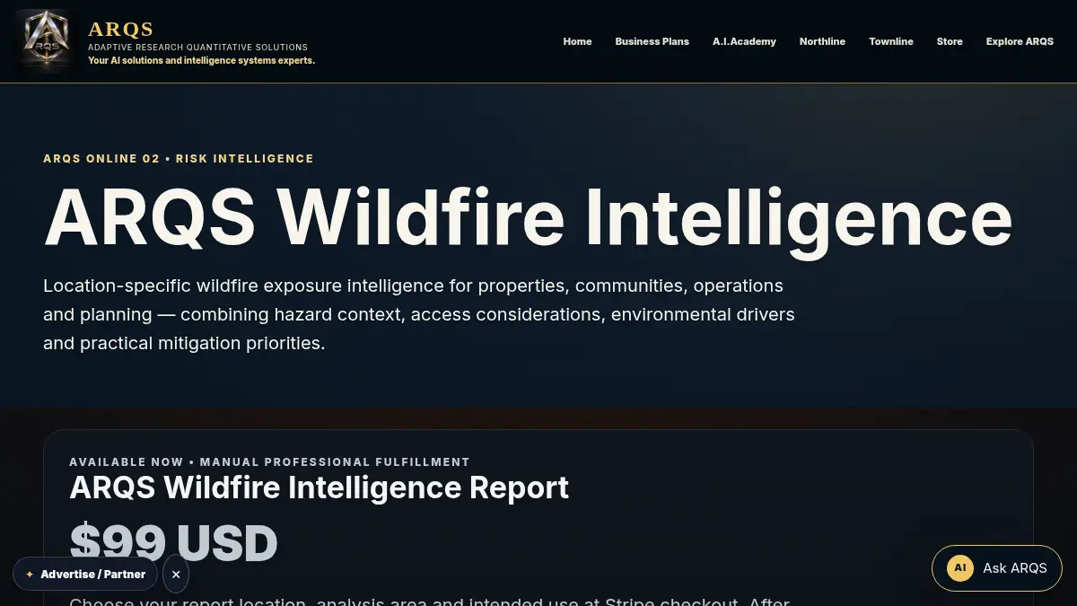 ARQS Online 02 — Wildfire Intelligence on /online-02