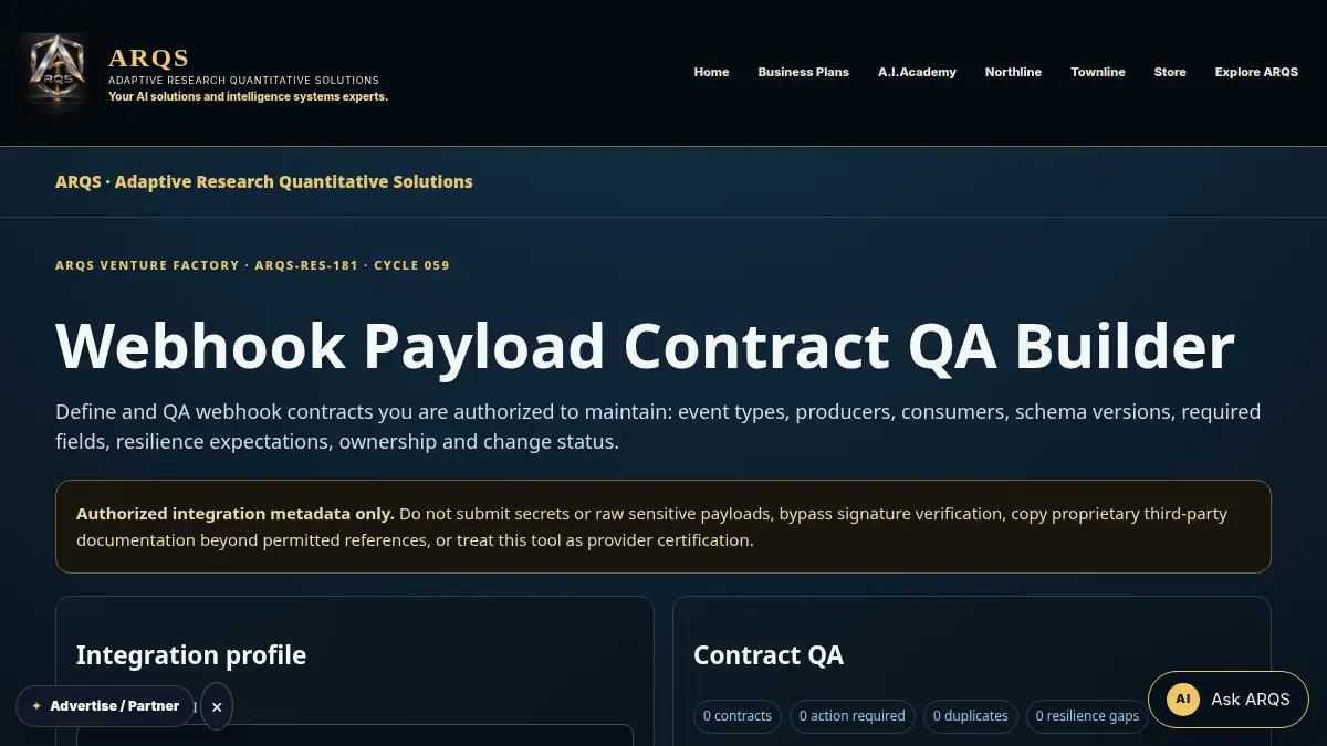 Webhook Payload Contract QA Builder on /webhook-payload-contract-qa/