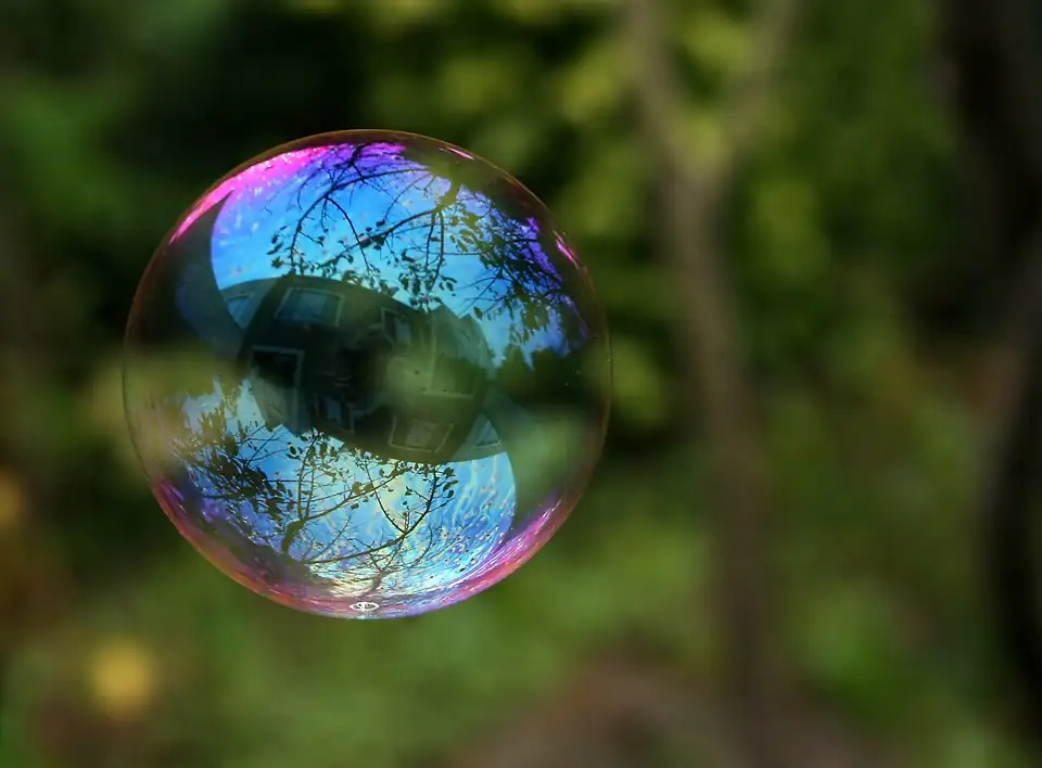 Photo: Reflection in a soap bubble edit