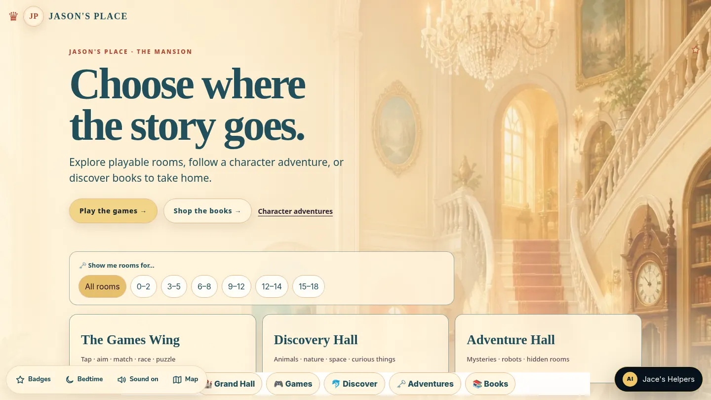 Screenshot of the live page at arqs.ca/jasons-place/mansion.html
