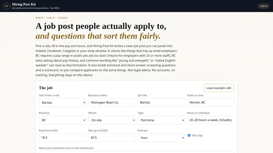 Hiring Post Kit — Lifetime access