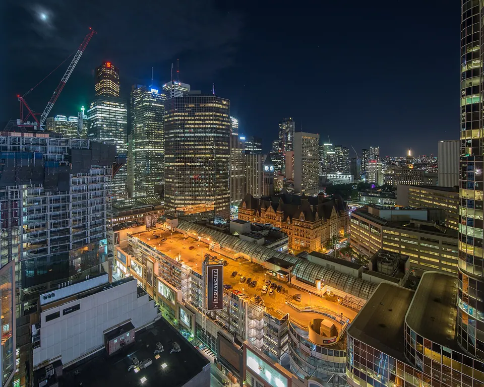 Toronto's financial district and Old City Hall.