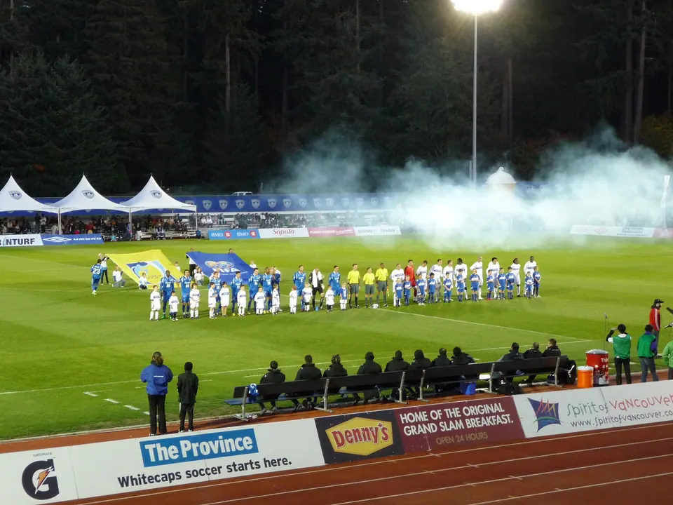Swangard Stadium in Burnaby, home of Vancouver Rise FC.